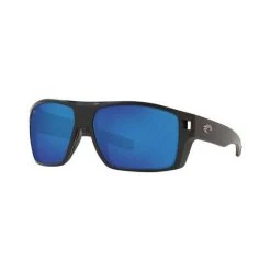 Sunnies Costa Diego Men's Sunglasses Black With Blue Lens