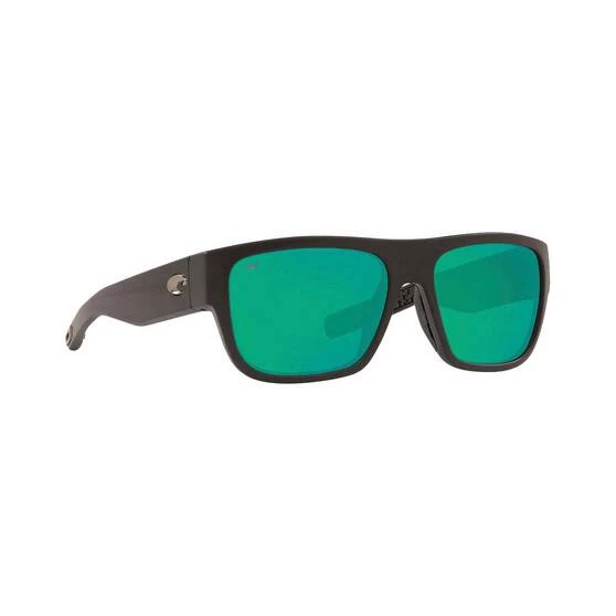 Sunnies Costa Sampan Men's Sunglasses Black With Green Lens - Image 2