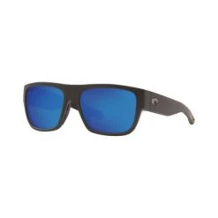 Sunnies Costa Sampan Men's Sunglasses Black With Blue Lens