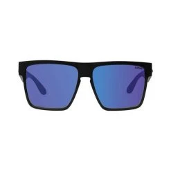 Liive Vision Sunnies Liive Men’s Matt Scholz Greed Mirror Polarised Float Sunglasses Matt Black With Blue Lens