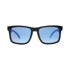 Liive Vision Sunnies Liive X Echo Men’s Mirror Polarised Sunglasses Matt Black With Blue Lens