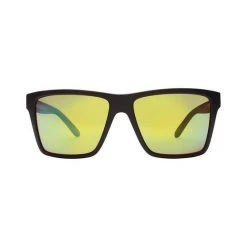 Liive Vision Sunnies Liive X Sabotage Men’s Mirror Polarised Sunglasses Matt Black With Yellow Lens
